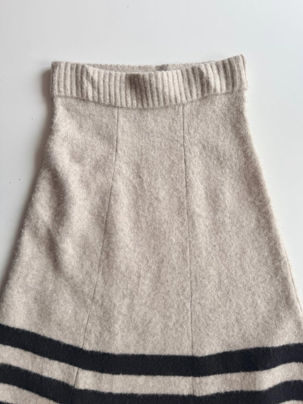 BANANA REPUBLIC Tulsi Blanket Stripe Wool Yak Blend Midi Sweater Skirt, Size S - Picture 5 of 12